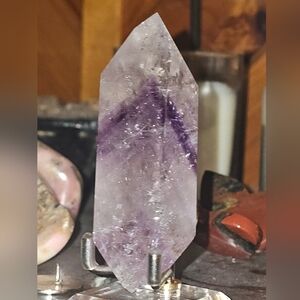 polished Amethyst crystal point or wand,